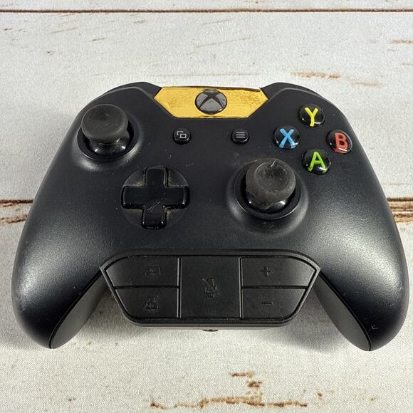 Microsoft Xbox One Controller 1537 | Black Wireless Bluetooth Gamepad - Picture 2 of 6
